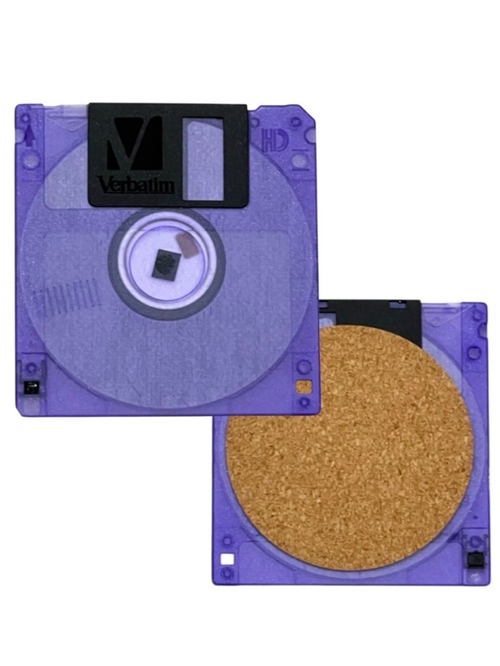 Verbatim Authentic IBM 3.5 Purple Diskette Upcycled Coaster (Multiple Available)